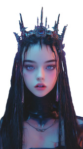 Dark Anime Princess Vinyl Car Decal Sticker – Waterproof & UV-Resistant 8"