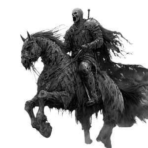 Undead Knight Riding Vinyl Car Decal Sticker – Waterproof & UV-Resistant 8"