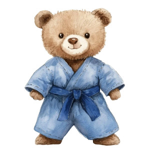 Karate Bear Vinyl Car Decal Sticker – Waterproof & UV-Resistant 8"