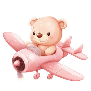 Flying Bear Pilot Vinyl Car Decal Sticker – Waterproof & UV-Resistant 8"