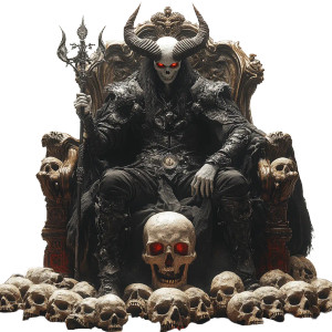 Demon On Throne V3 Vinyl Car Decal Sticker – Waterproof & UV-Resistant 8"