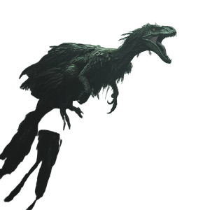 Screaming Feathered Dinosaur Vinyl Car Decal Sticker – Waterproof & UV-Resistant 8"