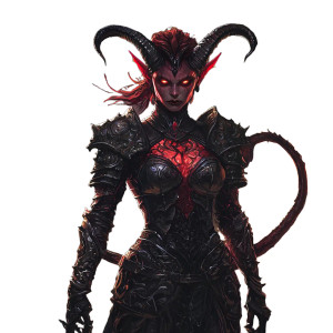 Tiefling Paladin V8 Vinyl Car Decal Sticker – Waterproof & UV-Resistant 8"