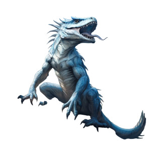 Blue Scaled Lizard Vinyl Car Decal Sticker – Waterproof & UV-Resistant 8"