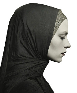 Ornate Priestess Profile Vinyl Car Decal Sticker – Waterproof & UV-Resistant 8"