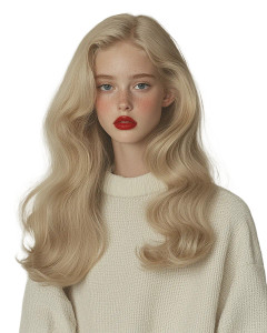 Blonde Hair Advertisement Vinyl Car Decal Sticker – Waterproof & UV-Resistant 8"