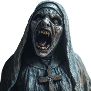 Horrifying Valak Scream Vinyl Car Decal Sticker – Waterproof & UV-Resistant 8"