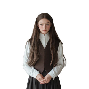 Young Nun In Vest Vinyl Car Decal Sticker – Waterproof & UV-Resistant 8"