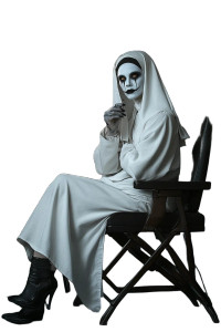 Evil Nun Portrait V5 Vinyl Car Decal Sticker – Waterproof & UV-Resistant 8"