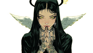 Gothic Asian Nun Vinyl Car Decal Sticker – Waterproof & UV-Resistant 8"