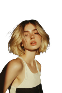 Blonde Girl Portrait V3 Vinyl Car Decal Sticker – Waterproof & UV-Resistant 8"