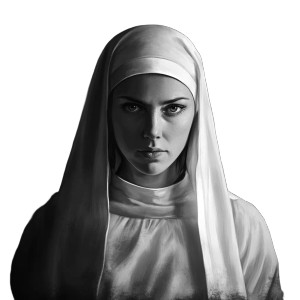 Fantasy Nun Portrait Vinyl Car Decal Sticker – Waterproof & UV-Resistant 8" Fantasy Nun Portrait Vinyl Car Decal Sticker – Waterproof & UV-Resistant 8"