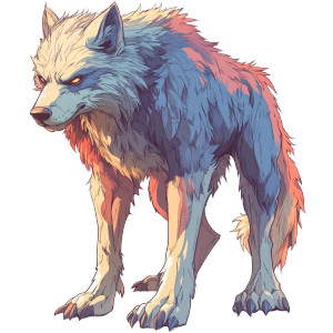 Colorful Werewolf Drawing Vinyl Car Decal Sticker – Waterproof & UV-Resistant 8"