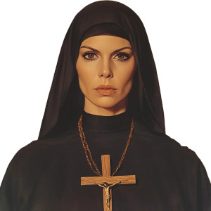 Dark Fantasy Nun V5 Vinyl Car Decal Sticker – Waterproof & UV-Resistant 8"