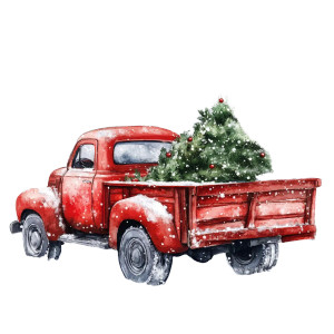 Christmas Truck Illustration V2 Vinyl Car Decal Sticker – Waterproof & UV-Resistant 8" Christmas Truck Illustration V2 Vinyl Car Decal Sticker – Waterproof & UV-Resistant 8"