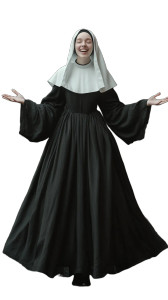 Happy Young Nun Vinyl Car Decal Sticker – Waterproof & UV-Resistant 8" Happy Young Nun Vinyl Car Decal Sticker – Waterproof & UV-Resistant 8"