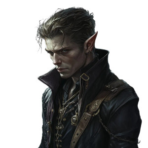 Noir Elf Magician Vinyl Car Decal Sticker – Waterproof & UV-Resistant 8"