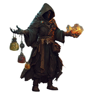 Dark Mage Merchant Vinyl Car Decal Sticker – Waterproof & UV-Resistant 8"