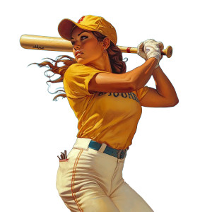 Loteria Softball Player Vinyl Car Decal Sticker – Waterproof & UV-Resistant 8"