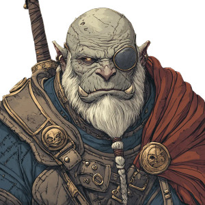 Blind Orc Warrior Vinyl Car Decal Sticker – Waterproof & UV-Resistant 8"