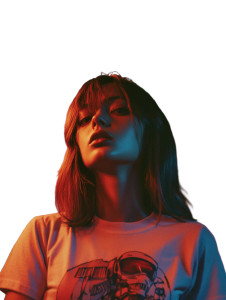 Silver Cyborg Woman Vinyl Car Decal Sticker – Waterproof & UV-Resistant 8"