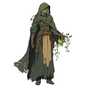 Elf Druid Concept Vinyl Car Decal Sticker – Waterproof & UV-Resistant 8"