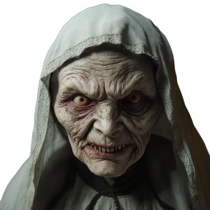 Grotesque Elderly Woman Vinyl Car Decal Sticker – Waterproof & UV-Resistant 8"