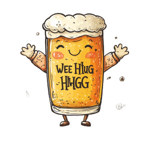 Cozy Beer Hug V2 Vinyl Car Decal Sticker – Waterproof & UV-Resistant 8"