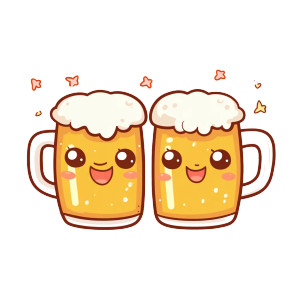 Kawaii Beer Mugs Vinyl Car Decal Sticker – Waterproof & UV-Resistant 8" Kawaii Beer Mugs Vinyl Car Decal Sticker – Waterproof & UV-Resistant 8"