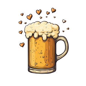 Frothy Love Mug Vinyl Car Decal Sticker – Waterproof & UV-Resistant 8"