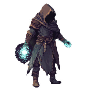 Pixel Sorcerer Sprite Vinyl Car Decal Sticker – Waterproof & UV-Resistant 8"