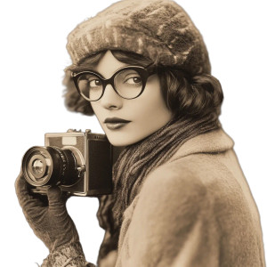 1920 Female Journalist Vinyl Car Decal Sticker – Waterproof & UV-Resistant 8"