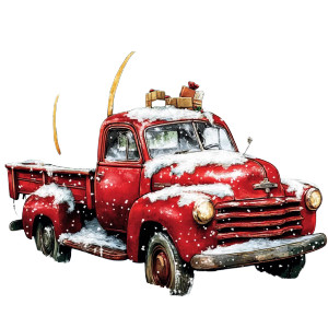 Christmas Red Truck V3 Vinyl Car Decal Sticker – Waterproof & UV-Resistant 8" Christmas Red Truck V3 Vinyl Car Decal Sticker – Waterproof & UV-Resistant 8"