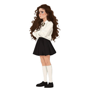 Nervous Hermione Vinyl Car Decal Sticker – Waterproof & UV-Resistant 8" Nervous Hermione Vinyl Car Decal Sticker – Waterproof & UV-Resistant 8"