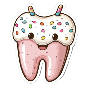 Sweet Tooth Sticker Vinyl Car Decal Sticker – Waterproof & UV-Resistant 8"