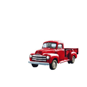 Old Red Truck Vinyl Car Decal Sticker – Waterproof & UV-Resistant 8"