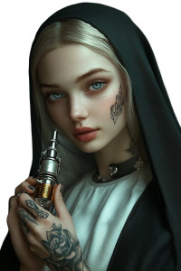 Sinister Smirk Nun Vinyl Car Decal Sticker – Waterproof & UV-Resistant 8" Sinister Smirk Nun Vinyl Car Decal Sticker – Waterproof & UV-Resistant 8"