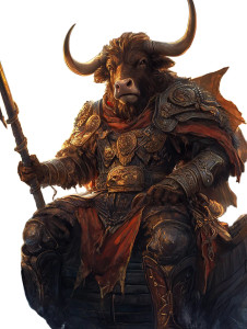 Angry Bovine Humanoid Vinyl Car Decal Sticker – Waterproof & UV-Resistant 8"