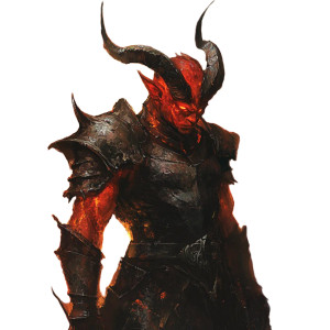 Fantasy Tiefling Warrior V3 Vinyl Car Decal Sticker – Waterproof & UV-Resistant 8"