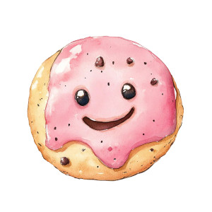 Pink Iced Cookie Vinyl Car Decal Sticker – Waterproof & UV-Resistant 8"