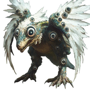 Feathered Eyed Dinosaur Vinyl Car Decal Sticker – Waterproof & UV-Resistant 8"