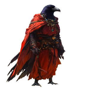 Arabian Kenku Crow Vinyl Car Decal Sticker – Waterproof & UV-Resistant 8"