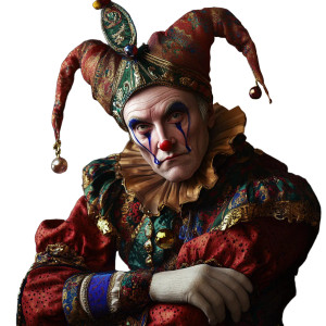 Victorian Court Jester Vinyl Car Decal Sticker – Waterproof & UV-Resistant 8"