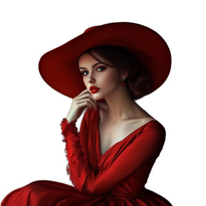 Girl In Red V2 Vinyl Car Decal Sticker – Waterproof & UV-Resistant 8"