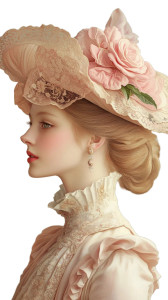 Rococo-Style Woman Vinyl Car Decal Sticker – Waterproof & UV-Resistant 8"