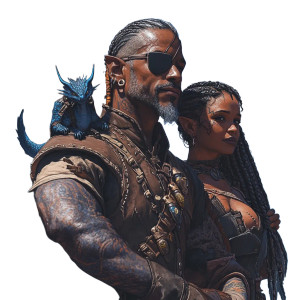 Buccaneer Elf Duo Vinyl Car Decal Sticker – Waterproof & UV-Resistant 8"