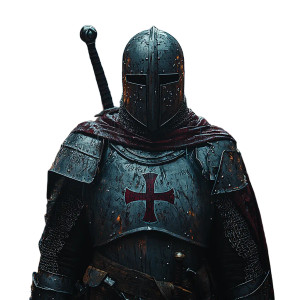 Modern Crusader Night Vinyl Car Decal Sticker – Waterproof & UV-Resistant 8"