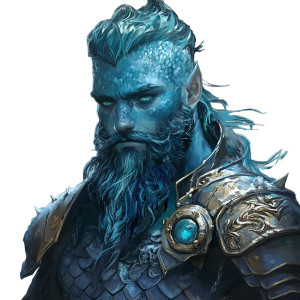 Blue Water Genasi Vinyl Car Decal Sticker – Waterproof & UV-Resistant 8"