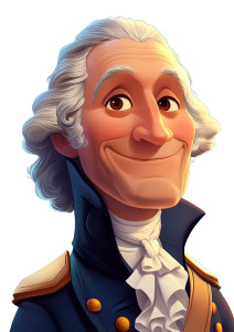 Pixar-Style Washington Vinyl Car Decal Sticker – Waterproof & UV-Resistant 8"
