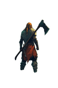 Barbarian With Axe V3 Vinyl Car Decal Sticker – Waterproof & UV-Resistant 8"